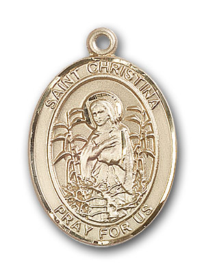 14K Gold St. Christina the Astonishing Pendant