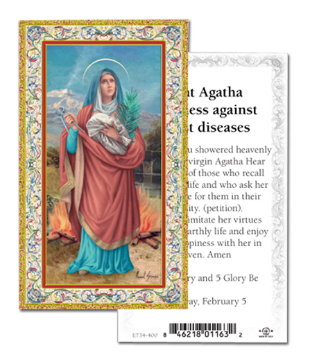 100-Pack - St Agatha Holy Card