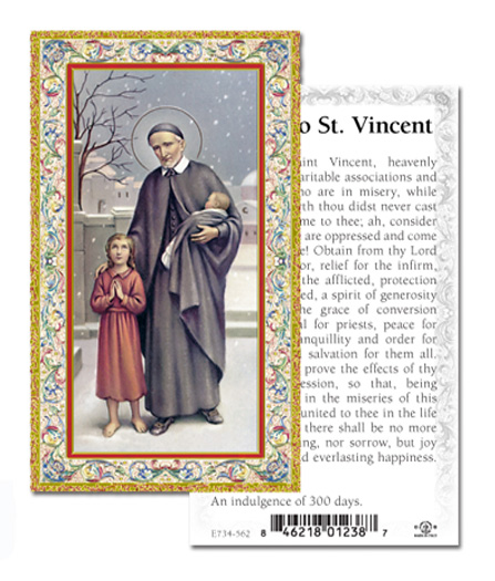 100-Pack - St Vincent De Paul Holy Card