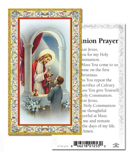 100-Pack - Communion Boy Holy Card