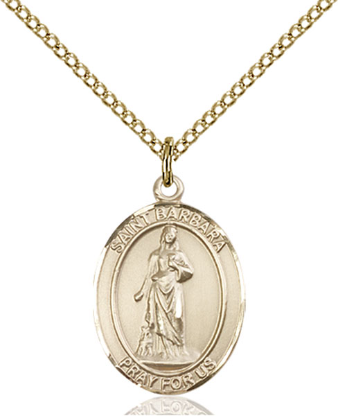 14K Gold-Filled St. Barbara Pendant