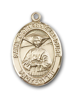 14K Gold St. Catherine Laboure Pendant