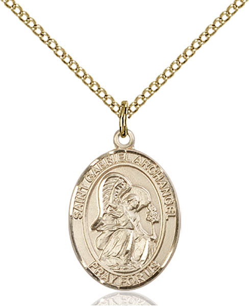 14K Gold-Filled St. Gabriel the Archangel Pendant