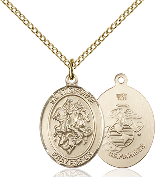 14K Gold-Filled St. George Marines Pendant