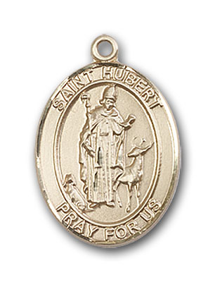14K Gold St. Hubert of Liege Pendant