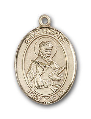 14K Gold St. Isidore of Seville Pendant