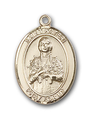 14K Gold St. Kateri Pendant