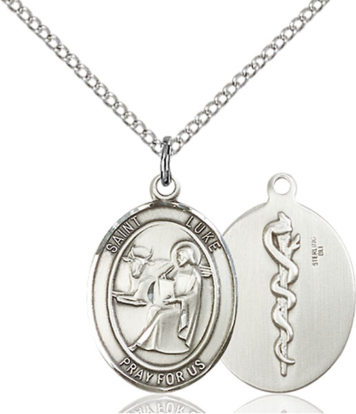 Sterling Silver St. Luke the Apostle Doctor Pendant