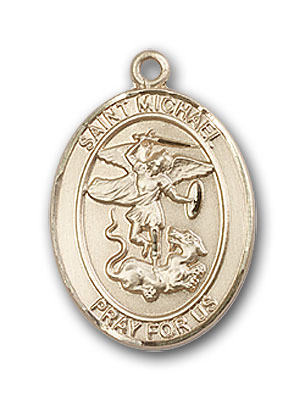 14K Gold St. Michael the Archangel Pendant