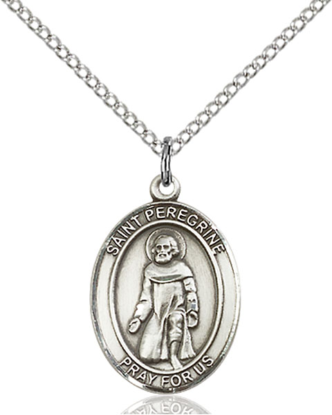 Sterling Silver St. Peregrine Laziosi Pendant