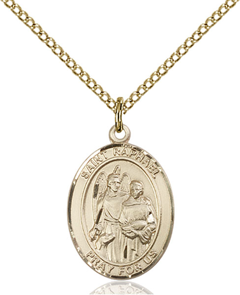 14K Gold-Filled St. Raphael the Archangel Pendant