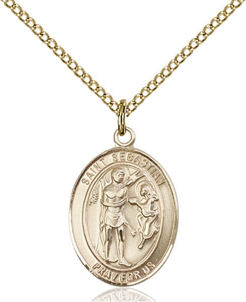14K Gold-Filled St. Sebastian Pendant
