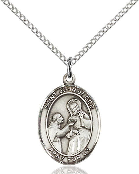 Sterling Silver St. John of God Pendant