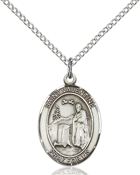 Sterling Silver St. Valentine of Rome Pendant