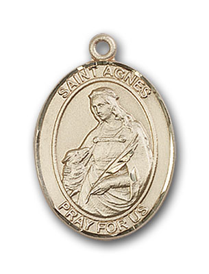 14K Gold St. Agnes of Rome Pendant