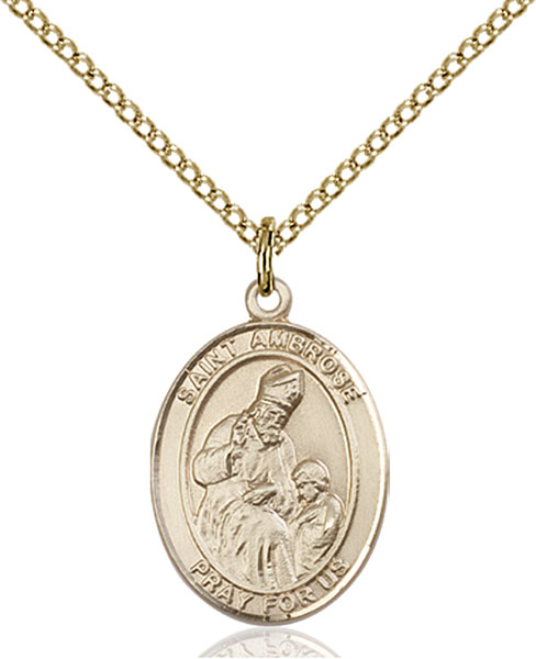 14K Gold-Filled St. Ambrose Pendant