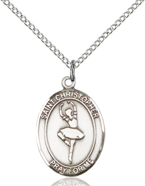 Sterling Silver St. Christopher Dance Pendant