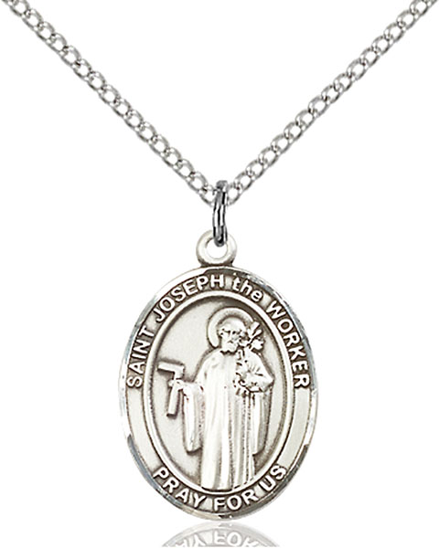 Sterling Silver St. Joseph the Worker Medal - Engravable