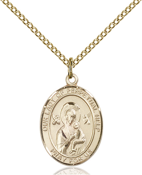 14K Gold-Filled Our Lady of Perpetual Help Pendant