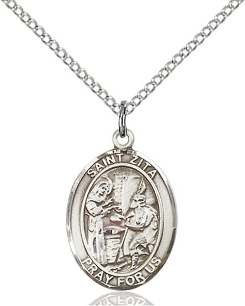 Sterling Silver St. Zita Pendant