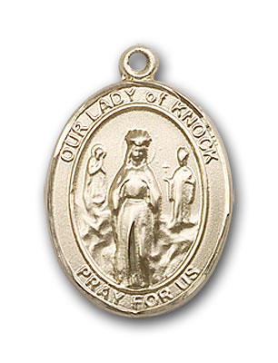 14K Gold OUR LADY of Knock Pendant
