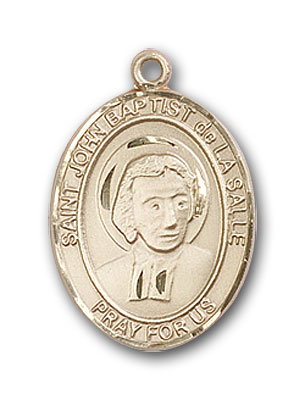 14K Gold St. John Baptist de La Salle Pendant