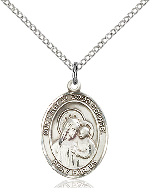 Sterling Silver Our Lady of Good Counsel Pendant