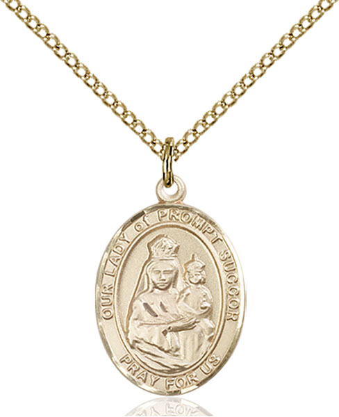 14K Gold-Filled Our Lady of Prompt Succor Pendant