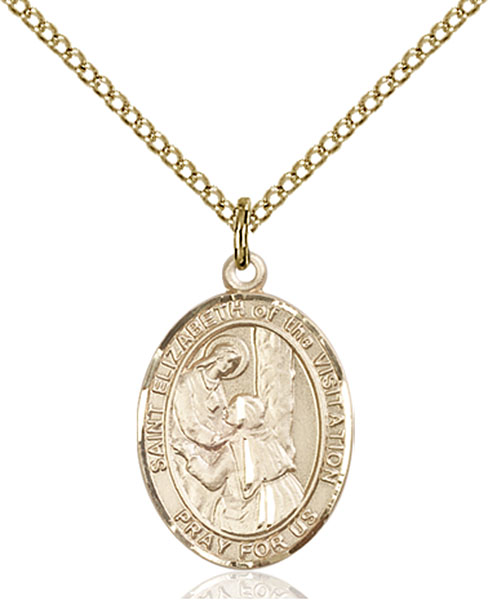 14K Gold-Filled St. Elizabeth of the Visitation Pendan