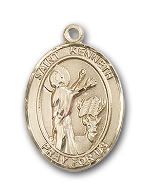 14K Gold St. Kenneth Pendant