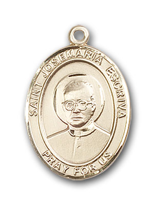 14K Gold St. Josemaria Escriva Pendant