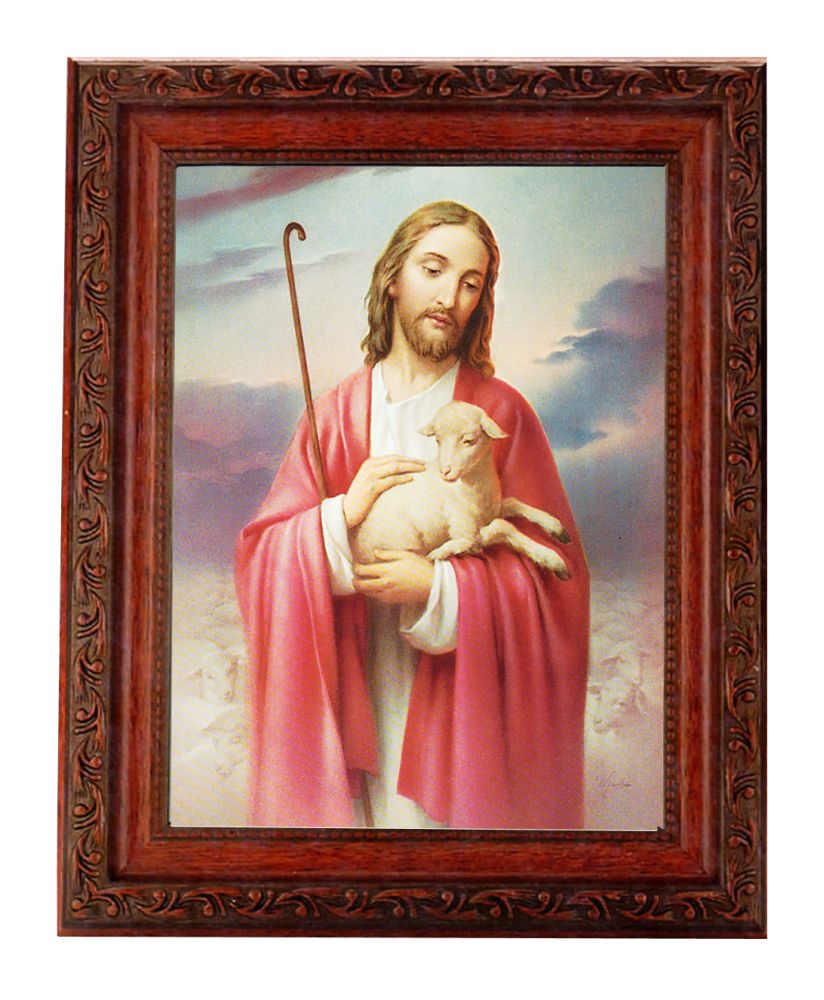 Good Shepherd 6X8" Print In 8.25X10.25" Ornate Wd Frame