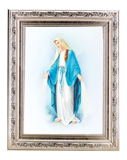 Our Lady Of Grace 6X8 Print In 8.25X10.25 Silver Wd Frame