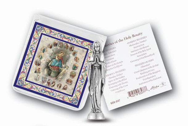 Our Lady Of The Rosary Pocket Statue with Prayer Card 6-Pack