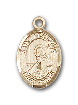 14K Gold St. Benjamin Pendant