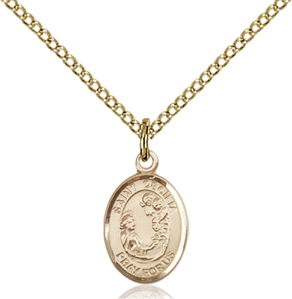 14K Gold-Filled St. Cecilia Pendant