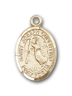 Colette Medal 14kt Gold St Patron Saint Loss of Parents 1/2 x 1/4 