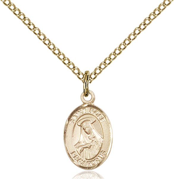 14K Gold-Filled St. Rose of Lima Pendant