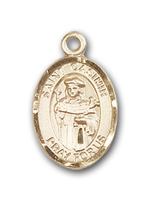 14K Gold St. Casimir of Poland Pendant