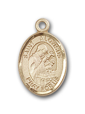 14K Gold St. Aloysius Gonzaga Pendant
