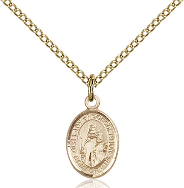 14K Gold-Filled Our Lady of Consolation Pendant