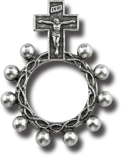 Oxidized Rosary Ring