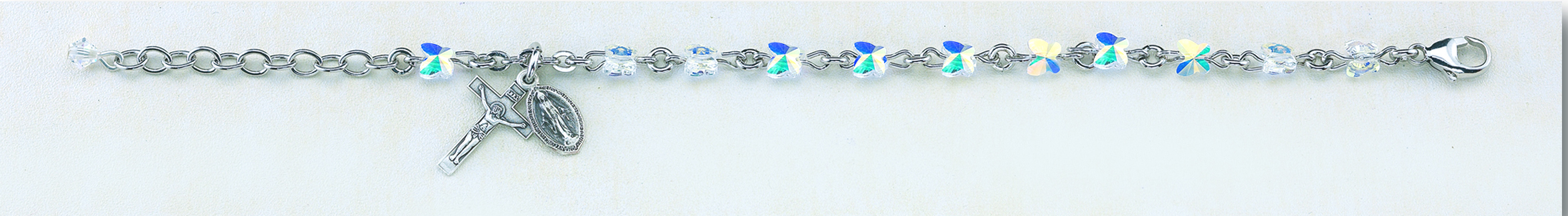 Aurora Crystal Finest Austrian Crystal Butterfly Sterling Bracelet - SALE