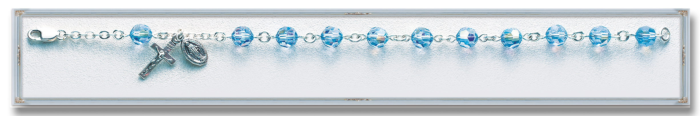 Light Sapphire Finest Austrian Crystal Rosary Bracelet