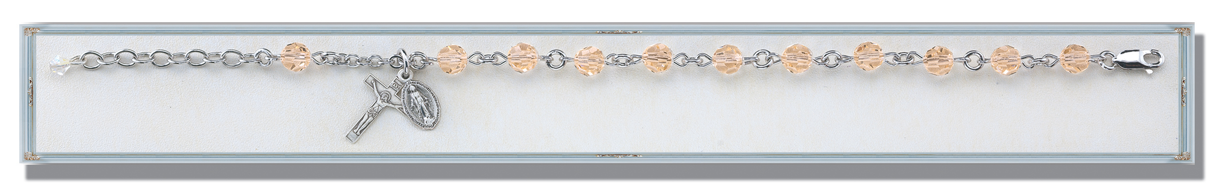 Smoked Round Faceted Finest Austrian Crystal Bracelet
