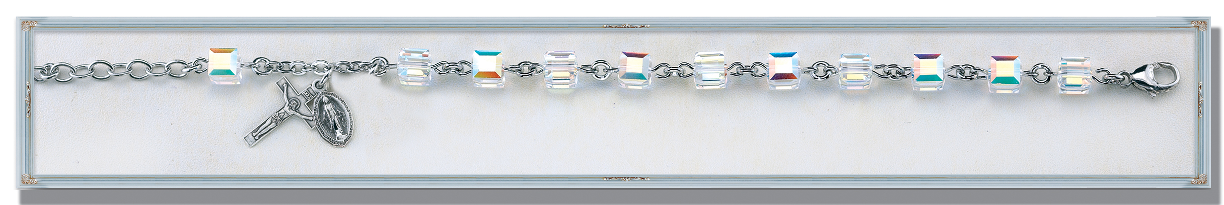 Austrian Crystal Faceted Cube Bracelet