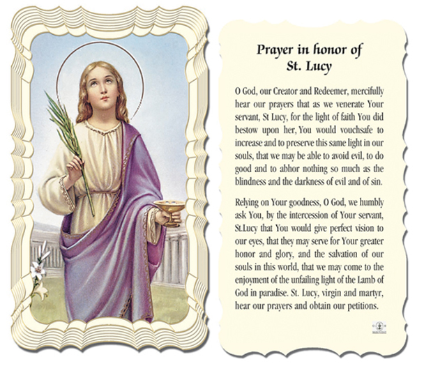 50-Pack - St.Lucy Holy Card
