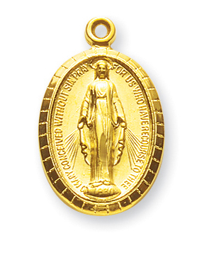 Gold over Sterling Silver Miraculous Medal