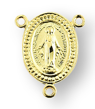 7/16-inch Gold Over Sterling Silver Miraculous Center