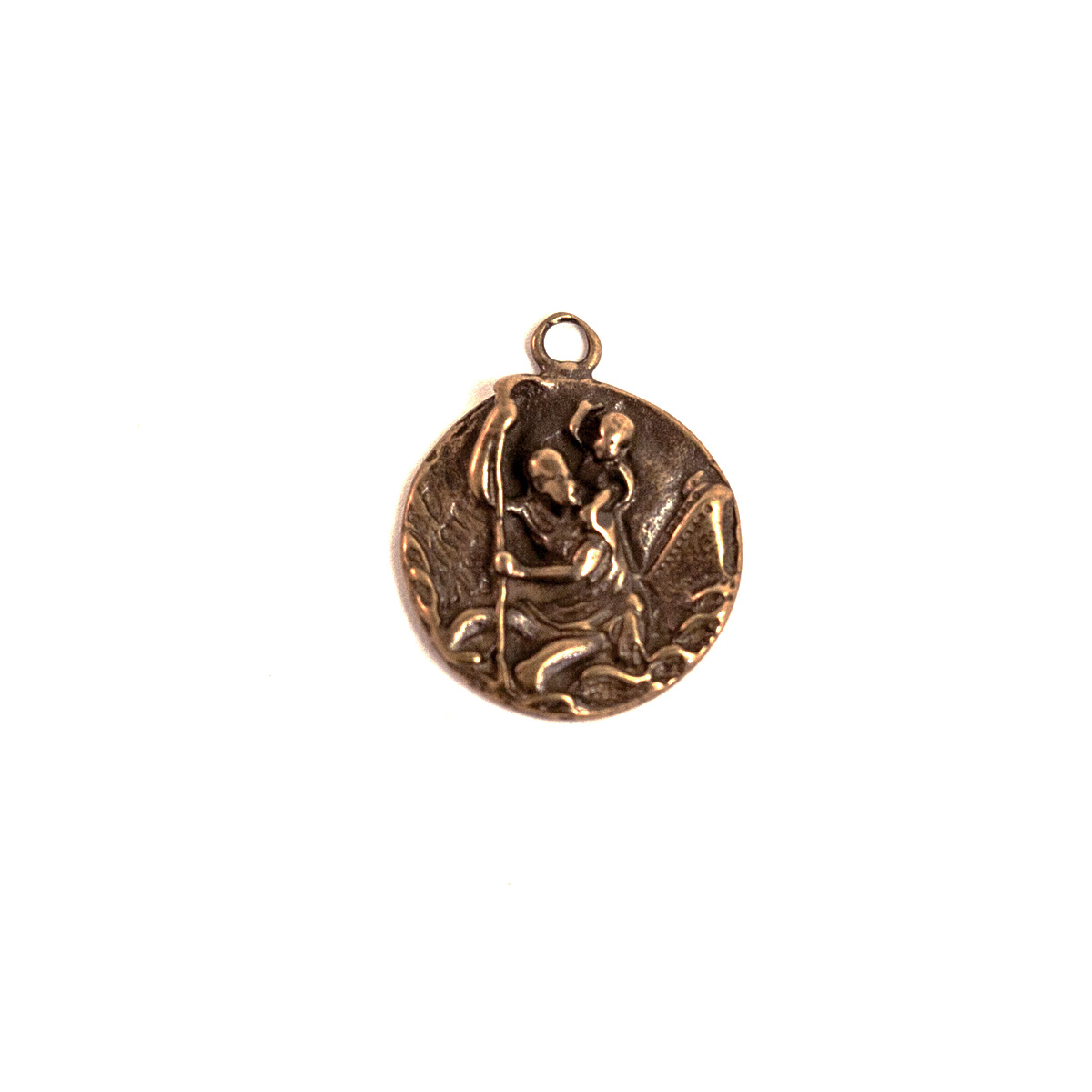 Vintage Bronze St. Christopher - Bas Relief Medal